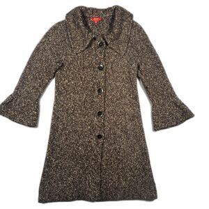 LO RI Women's Made in Italy Long Sleeve Marled Chunky Knit Cardigan Sweater M/L
